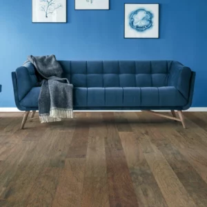 Blue sofa Hardwood floor | Jordans Flooring